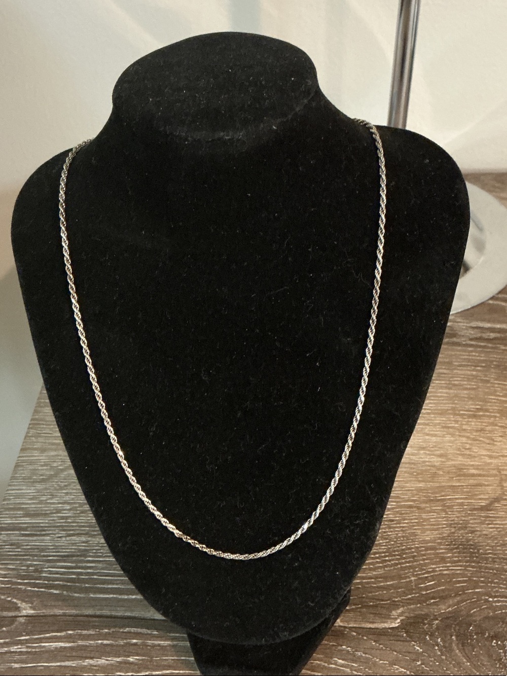 Sterling Silver Rope 20” Chain & Small Box 21” Chain Necklace Set of 2 925 ***